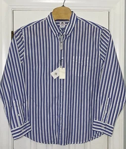 Thomas Mason X J Crew Mens Classic Button Front Shirt Blue White Stripes XL New - Picture 1 of 7