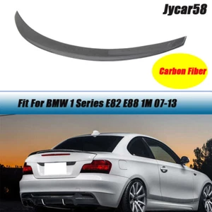 Carbon Fiber Rear Trunk Spoiler Boot Wing Fit For BMW E82 E88 120i 125i 135i - Picture 1 of 10