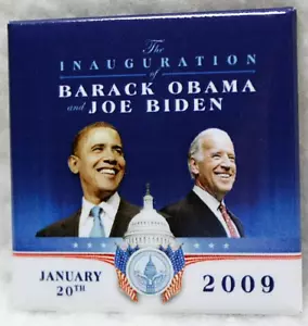 Barack Obama & Joe Biden 2009 Botón de Inauguración Oficial del Comité - Imagen 1 de 2
