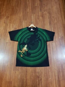Vintage 1992 Wile E Coyote All Over Print T Shirt Size L Looney Tunes - Picture 1 of 12