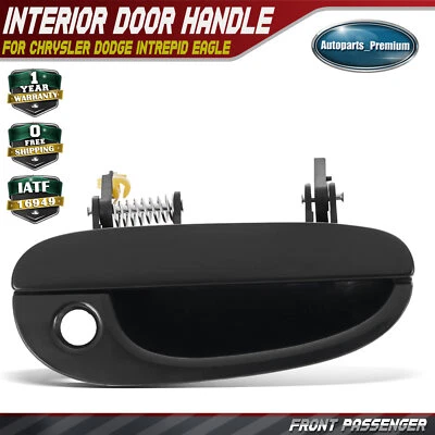 Front RH Black Exterior Door Handle w/ Keyhole for Chrysler Dodge Intrepid Eagle - Image 1 of 4