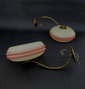 ✅ ANTICA COPPIA APPLIQUE LIBERTY FRANCESE EPOCA 900 PAIR SCONCES ANTIQUE - 4338 - Imagen 1 de 9
