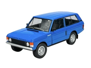 WELLY 1970 LAND ROVER RANGE ROVER BLAU 1:24 DIE CAST METAL MODEL NEU 24128 - Picture 1 of 8