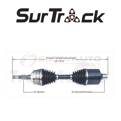SurTrack CV Axle Assembly for 1984-1989 Chevrolet Celebrity 2.5L 2.8L 4.3L di Foto 1 de 4