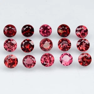 π 5.12ct 15pcs Lot VS-VVS Round Natural Orangish Red Pyrope Garnet - Madagascar - Picture 1 of 4