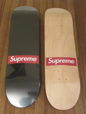 Supreme Routed Box Logo Skateboard Deck Set de 2 Natural Negro SS24 Nuevo 2024 Foto 1 de 4
