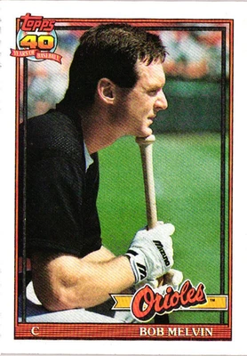 1991 Topps - Bob Melvin #249 - Orioles - Image 1 of 2