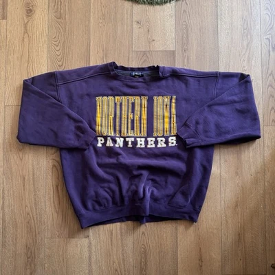 Vintage Northern Iowa Panthers Purple Mens XL Crewneck 90s Galt Sand Heavy UNI - Image 1 of 4
