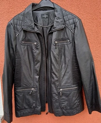 The Outerwear C&A Damen Lederoptik Jacke- Bikerjacke schwarz Gr.48 w.neu - Bild 1 von 4