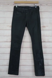 Diesel Petrah Black Coated Slim Skinny Jeans W27 L31 Womens Black Gold Label - Picture 1 of 11