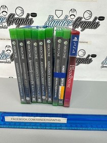 (9) VIDEO GAME LOT PS4 XBOX ONE ASSASSIN'S CREED BLOODBORNE CALL OF DUTY KINECT