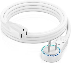 Kabel 14 AWG 360° drehbar Flachstecker Verlängerungskabel/Draht, 3-poliges Erdkabel - Bild 1 von 11