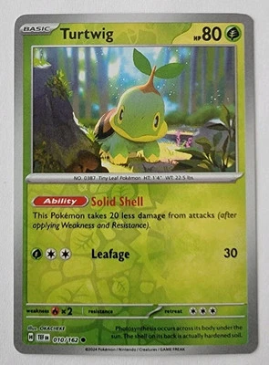 Turtwig 010/162 Sv05: Temporal Forces Reverse Holo NM - Image 1 of 2