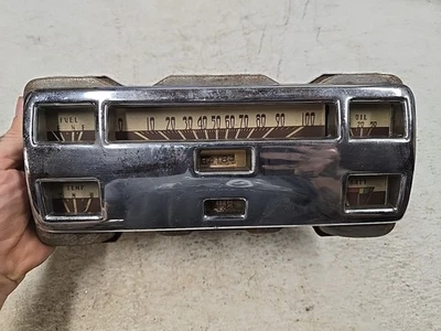 Ford Deluxe Gauge Cluster 1940 original 100 MPH velocímetro, aceite, combustible, temperatura Foto 1 de 4