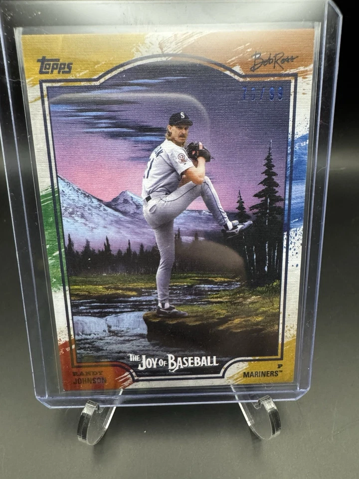 2025 Topps X Bob Ross the Joy of Baseball - Randy Johnson #62 Paint Splatter /99 - Imagem 1 de 1