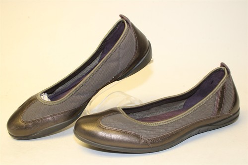 Ballerine ECCO donna taglia 10 10 5 41 scarpe comode in pelle marrone bronzato a rete