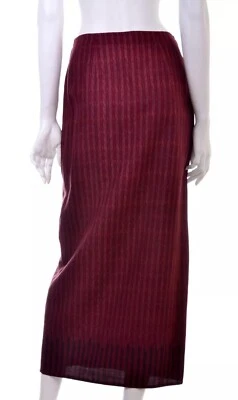 Maxi falda recta envolvente de seda roja ladrillo Lauren Ralph Lauren para mujer 4P Foto 1 de 4