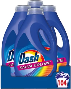 Dash Detersivo Liquido Lavatrice, 104 Lavaggi (4X26), Salva Colore - Foto 1 di 6
