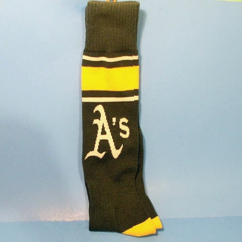 2017 Oakland Athletics A's KHRIS DAVIS Long Striped Socks New SGA Boycott Rickey Cover