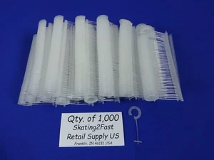 1000 Qty. 1" J-Hook Barbs Tagging Clear Fasteners Garment Merchandise Price Tags - Picture 1 of 4