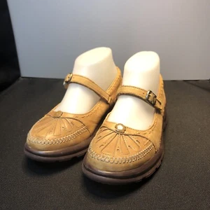 LN US5M Dr. Komfort PARADIES HELLBRAUN LEDER FREIZEIT MARY JANE BEQUEME HALBSCHUHE SCHUHE - Bild 1 von 12