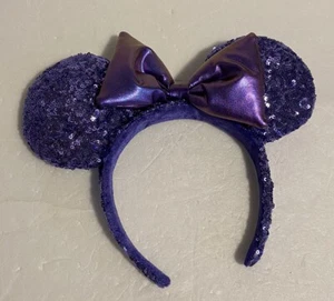 Disney Parks Minnie Mouse lila Trank Pailletten Ohren Stirnband  - Bild 1 von 7