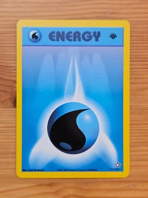 Pokemon TCG Water Energy 111/111 Neo Genesis 1st Edition LP WOTC. - Image 1 of 2