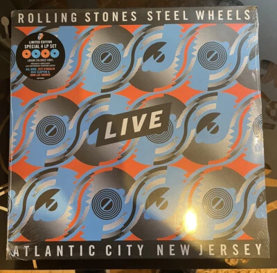 ROLLING STONES VINYL - STEEL WHEELS LIVE - Blue/Orange 4LP-  Set Limited LP NEW - Image 1 of 4