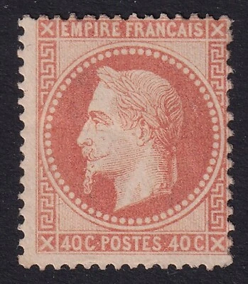 FRANCIA 1868 Napoleón III 40c Naranja Pálido SG 120 MH/* (CV £1300) Foto 1 de 2