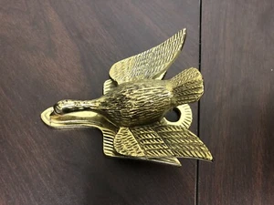 Porte-lettre vintage Virginia Metalcrafters laiton oie canard papier poids clip - Photo 1/10
