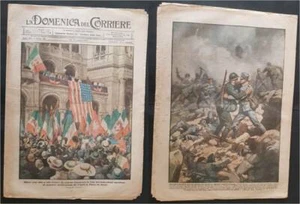 DOMENICA DEL CORRIERE 28/1918 WW1 MUSILE, MILANO, BASSO PIAVE, BARACCA, LUGO ECC - Imagen 1 de 1