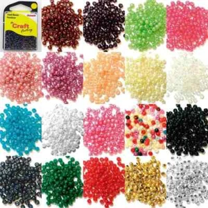 19 COLOUR 3mm Plastic Round Pearl Beads Jewellery Gloss BUY 1 2 7g Clear Pks 903 - Picture 1 of 10