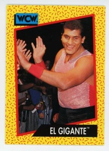 1991 Impel WCW EL GIGANTE tarjeta de lucha libre #86 frontera amarilla EE. UU. vintage - Imagen 1 de 1