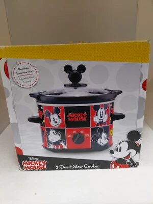 NEW Disney DCM-200CN Mickey Mouse Slow Cooker, 2-Quart, Red/Black Sealed - Image 1 of 4