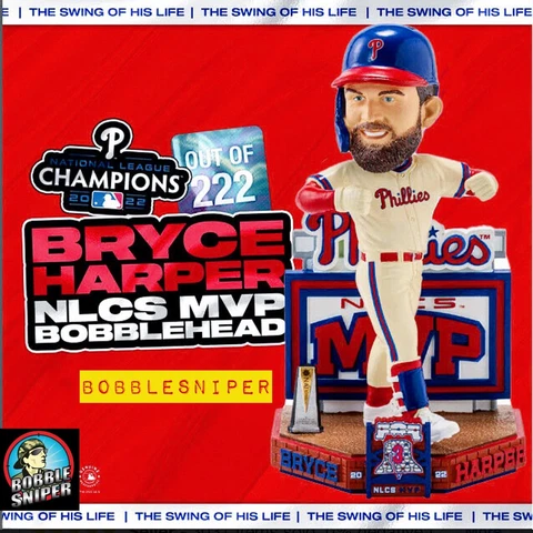 BRYCE HARPER Philadelphia Phillies 2022 NLCS MVP Exclusive MLB Bobblehead Cover