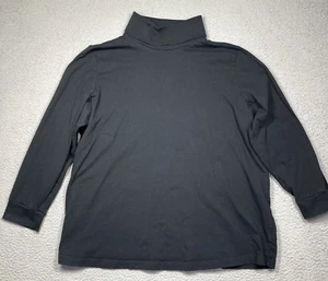 Camisa de cuello alto Woman Within para mujer 1X suéter negro manga larga capa base - Imagen 1 de 12