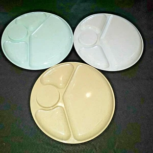 VTG "Got A Ware" Plastic Divided Plates TV Dinners Picnic/Camping/Kids 9" - Picture 1 of 6