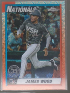 2025 Topps 1990 Topps 35th Anniversary Chrome #T90C-55: James Wood (RC) - Bild 1 von 1