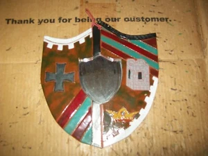 Vintage Ceramic Knights Shield With Mirror Wall Hanging Decoration - Picture 1 of 4
