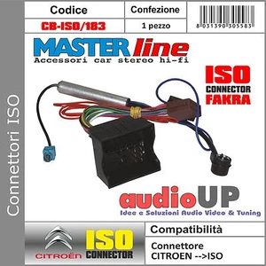 CONNETTORE ISO AUTORADIO ORIGINALE ANTENNA ISO CITROEN C3 DAL 2004 IN POI - Foto 1 di 1