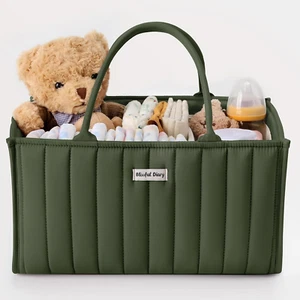 Baby Diaper Caddy Basket, Stylish Baby Diaper Caddy Organizer, Storage Basket fo - Picture 1 of 12
