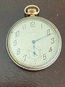 VINTAGE 12S N.Y. STANDARD, TWO TONE CASE, RUNNING AND KEEPING TIME - Picture 1 of 6