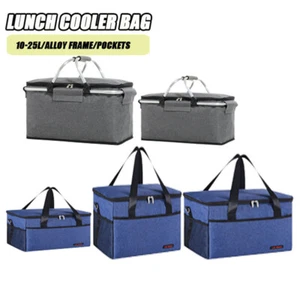 Camping Picnic Portable Lunch Bag Insulated Food Container Ice Cooler Box - Picture 1 of 54