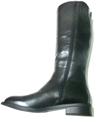 Damen Stiefel hoch Gr. 41 schwarz flache Sohle kniehoch 45 cm Schaftweite 41 cm - Bild 1 von 4