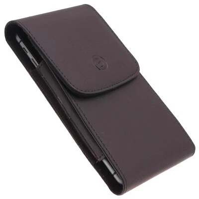 Funda de cuero con clip para cinturón funda funda bolsa de transporte vertical para teléfonos inteligentes Foto 1 de 4