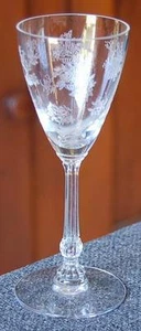 LOVELY VINTAGE HEISEY "CHINTZ" SMALL WINE GLASS - 6 AVAILABLE - Picture 1 of 2