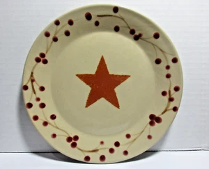 Beaumont Brothers Keramik Weihnachten 7" Teller - Stern in der Mitte mit Stechpalme Trim - Bild 1 von 5