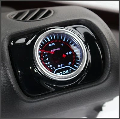 3R DESIGN Soporte calibre vaina de ventilación de aire Seat Leon Mk1 1M - negro brillante