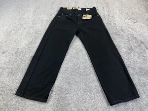 Levis 550 Jeans Boys 9 Husky 29x25 Black Denim Kids Relaxed Fit Tapered Leg Logo - Picture 1 of 18