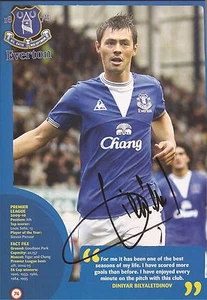 EVERTON: DINIYAR BILYALETDINOV SIGNED A4 (12x8) BOOK/ANNUAL PICTURE+COA - Picture 1 of 1